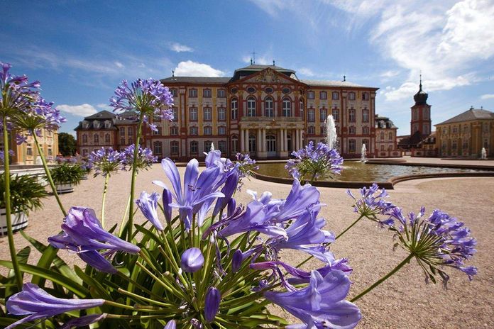 Schloss Bruchsal, Blumen im Schlossgarten